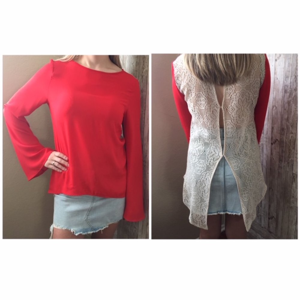 Sincerely Mary Lace Back Top